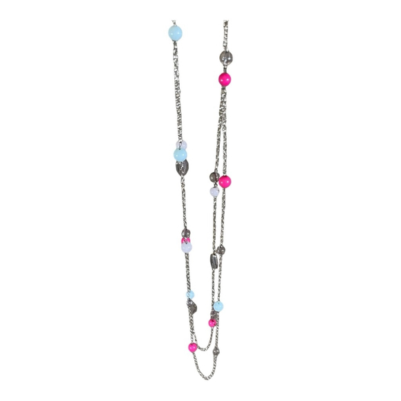 Paparazzi Necklace Silver Pink Light‎ Blue White Accessories Compete your Look - Picture 4 of 10